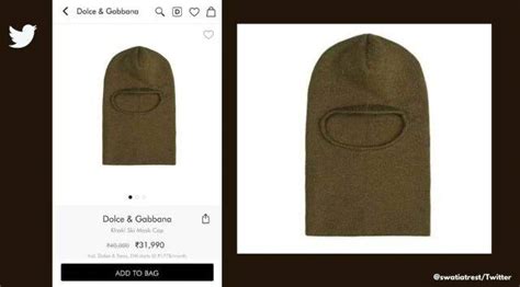 dolce gabbana khaki ski mask cap|Indians feel ‘horrified and vindicated’ by this Rs 31k Dolce and .